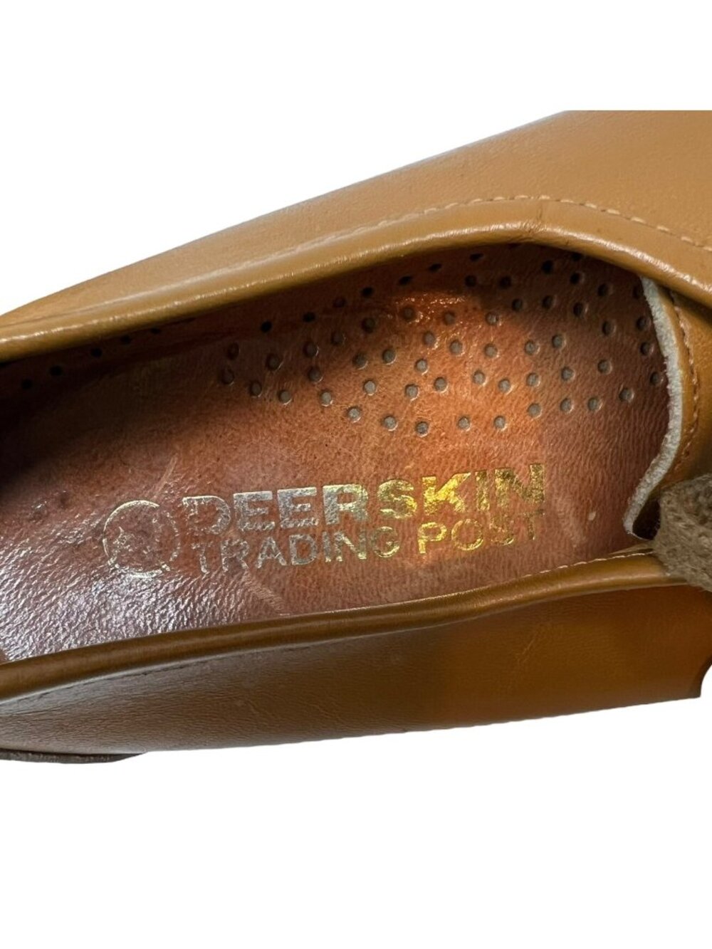 Deerskin Trading Post Women's 7.5 Vintage Brown Leather Shoes Lace Up Loafers - Picture 10 of 11